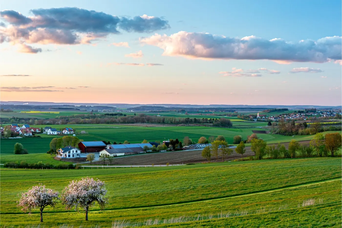 Oberschwäbische Landschaft rund um Ertingen