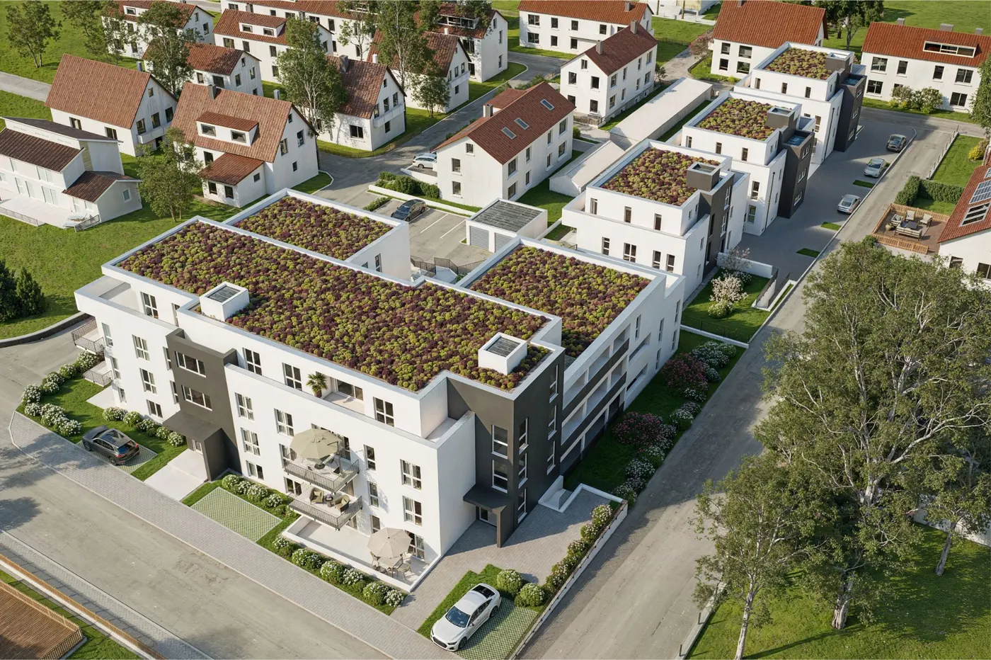 Novum Quartier aus der Luft